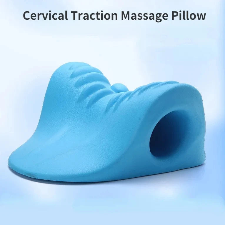 Neck and Shoulder Relaxation Traction Device Pain Relief Cervical Orthotics Cervical Acupressure Massage Pillow