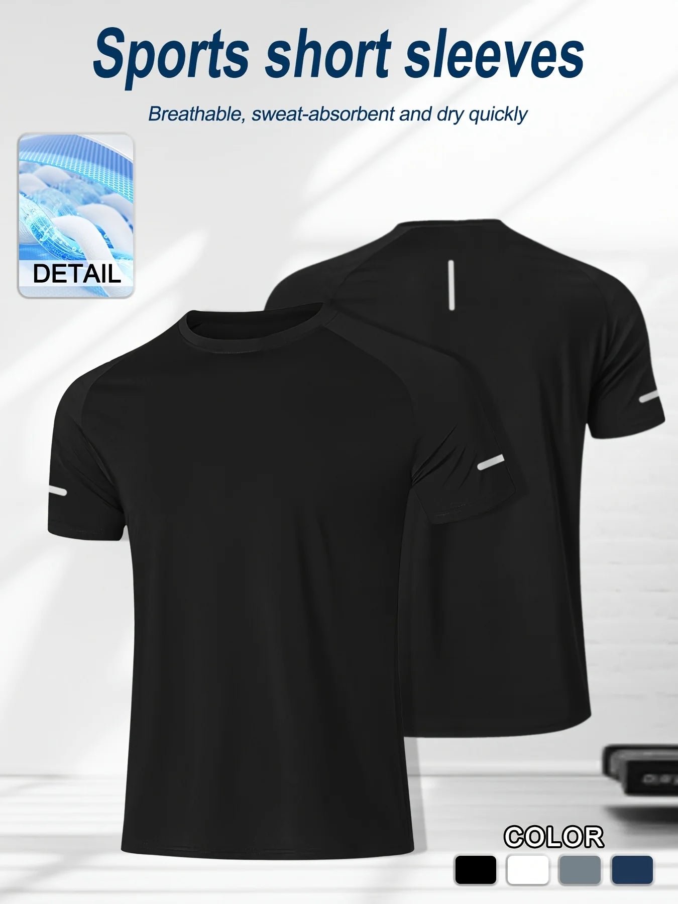 Fitness clothing, men's marathon professional running training ice silk short-sleeved quick-drying sports T-shirt
