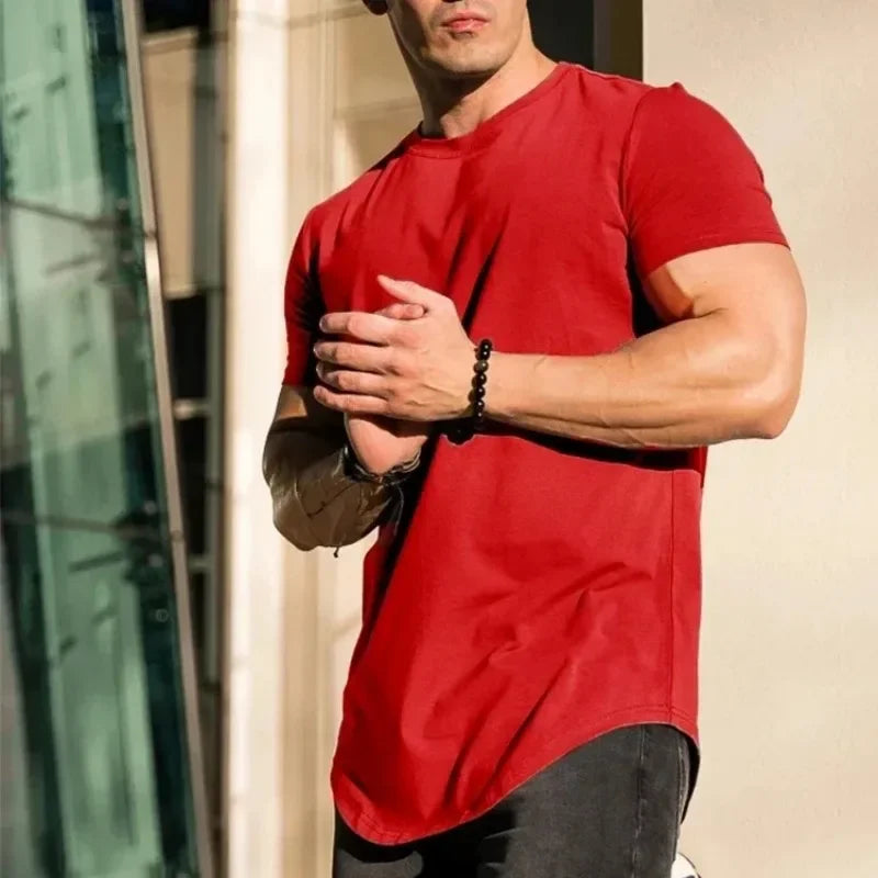 Sport Fitness T-shirt Men Bodybuilding Short Sleeve Workout Shirt Training Sport Running Gym T-shirt Summer Tops Tee Rashgard
