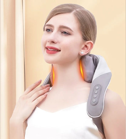 Multifunctional Cervical Massage Heating Pillow Shawl Pain Relief Electric Neck Shoulder Massager Body Muscle Relax Machine Tool