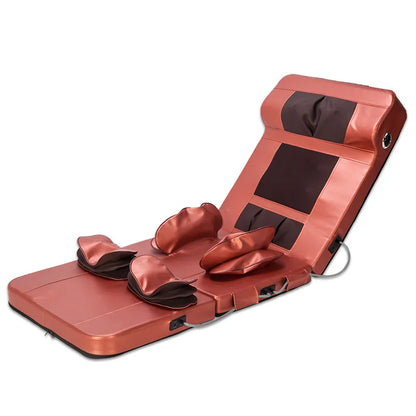 Yoga Audio Massage Mattress Bed Heat Vibration Japanese  Massage Pillow Full Foldable Adjustable Body Massage Mattress Oem