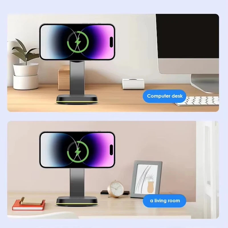 2026 Sale Qi2 Wireless Charger Station 3 in 1 Wireless Charging Stand for iPhone 17 16 15 14 13 Pro Max