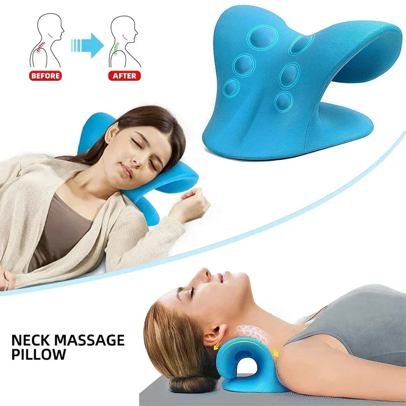 Best Seller 2025 EVA Portable Neck Cervical Shoulder Back Stretcher Massager for Pain Relief Deformable Deformable Neck Massager