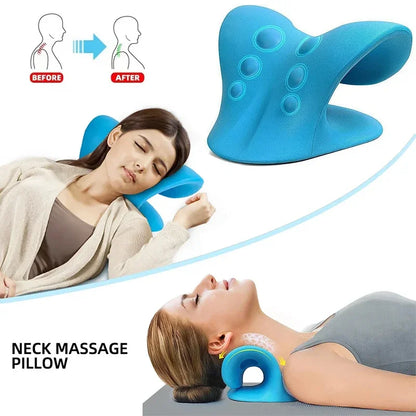 Best Seller 2025 EVA Portable Neck Cervical Shoulder Back Stretcher Massager for Pain Relief Deformable Deformable Neck Massager