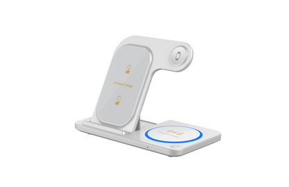 2026 New ProductsMultifunction 3 in 1 Wireless Charger Foldable 15W Fast Charging Portable Custom Logo Holder Station Dropship