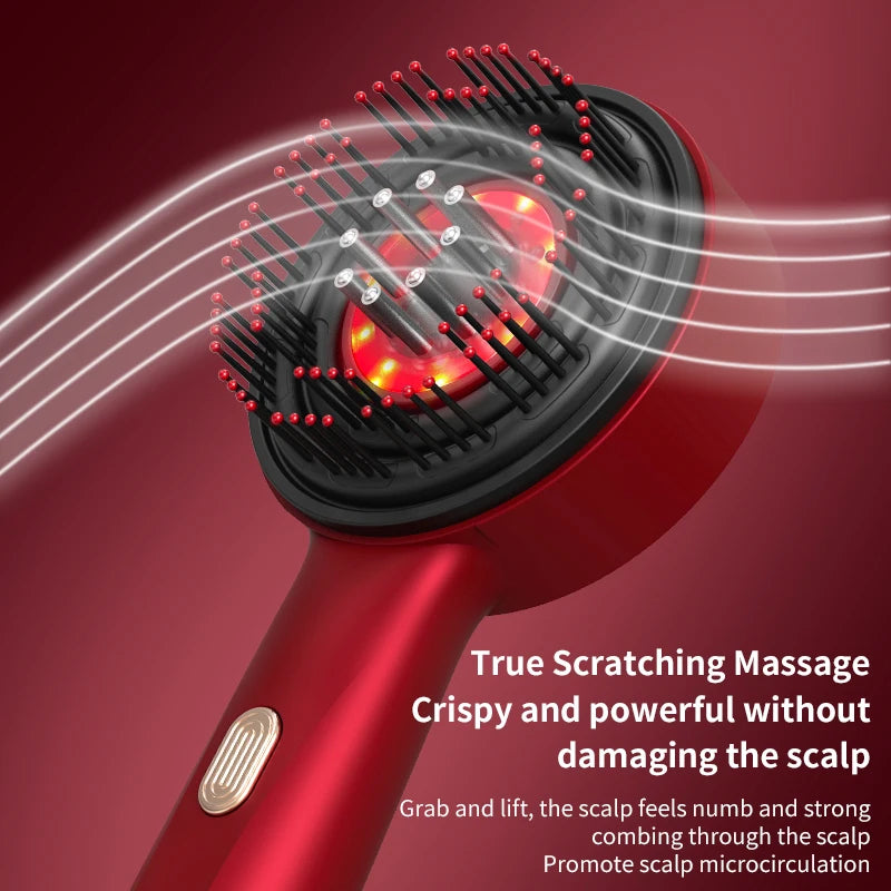 High Frequency Vibration Multi-Function Electric Serum Scalp Massaging Comb Hand Held Waterproof USB Plug Hair Loss Dandruff