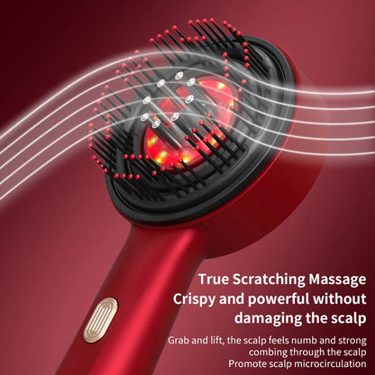 High Frequency Vibration Multi-Function Electric Serum Scalp Massaging Comb Hand Held Waterproof USB Plug Hair Loss Dandruff