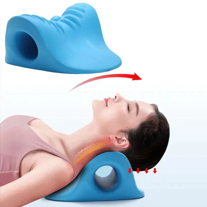 Neck and Shoulder Relaxation Traction Device Pain Relief Cervical Orthotics Cervical Acupressure Massage Pillow