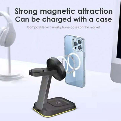 2026 Sale Qi2 Wireless Charger Station 3 in 1 Wireless Charging Stand for iPhone 17 16 15 14 13 Pro Max