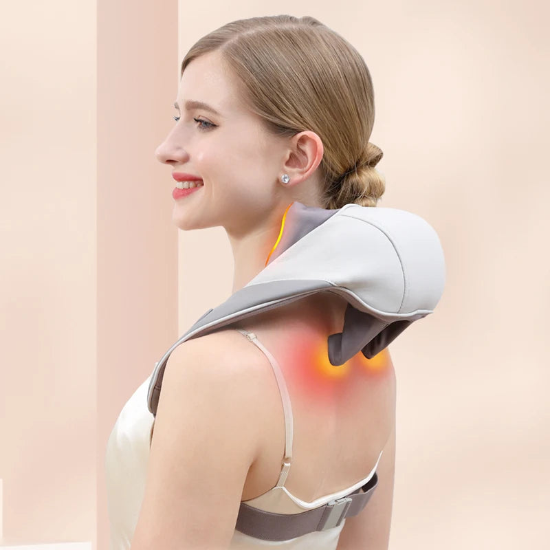 Multifunctional Cervical Massage Heating Pillow Shawl Pain Relief Electric Neck Shoulder Massager Body Muscle Relax Machine Tool