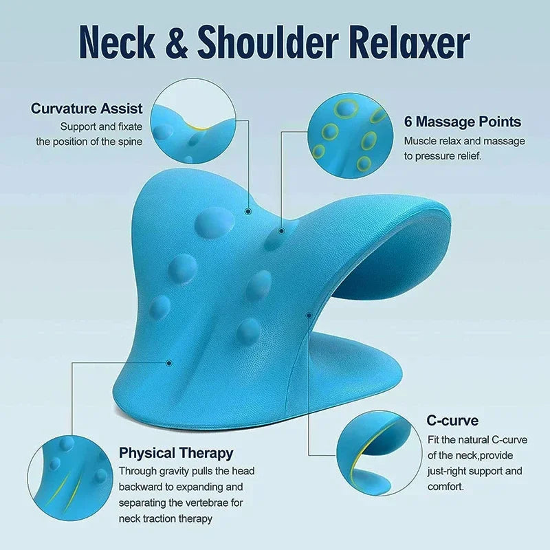 Best Seller 2025 EVA Portable Neck Cervical Shoulder Back Stretcher Massager for Pain Relief Deformable Deformable Neck Massager
