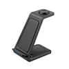 Factory Direct Sale Desktop Fast 15W 3 in 1 Wireless Charger Stand for iPhone & Android Suitable with Earphones