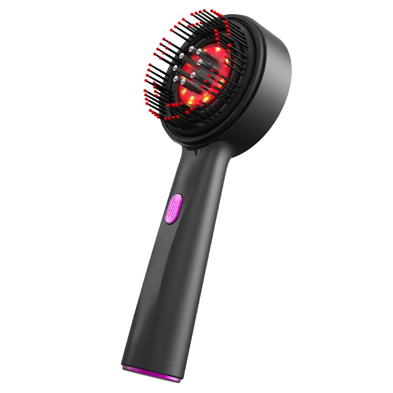 Portable Home Relaxation Multi-Functional Head Massager with Red Hair Treatment Waterproof Vibration Massage Comb Liquid Therapy