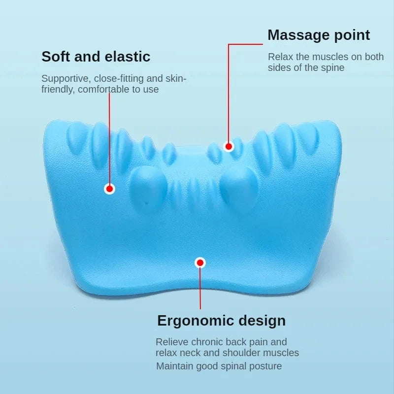 Neck and Shoulder Relaxation Traction Device Pain Relief Cervical Orthotics Cervical Acupressure Massage Pillow