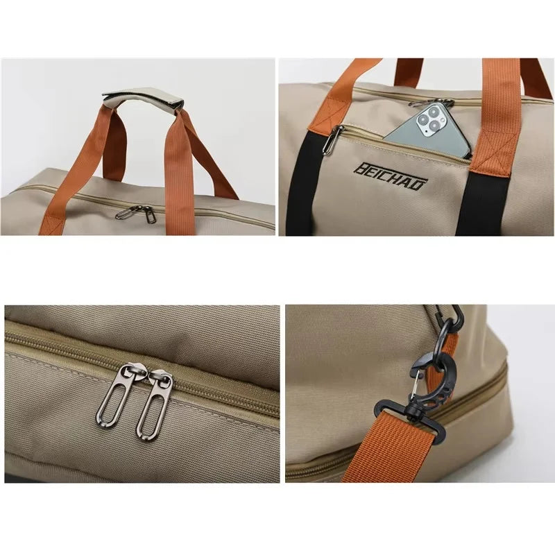 Sports handbag,fitness bag,expandable travel bag with large capacity.Perfect for gym,weekend trips,and carry-on,and versatile.