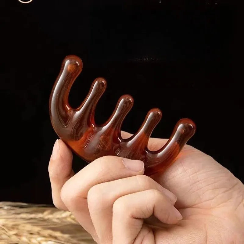 Massage Comb Wide Tooth Facial Massager Head Face Scalp Body Guasha Scraping Tool Meridian Manual Massage Comb for Relaxation