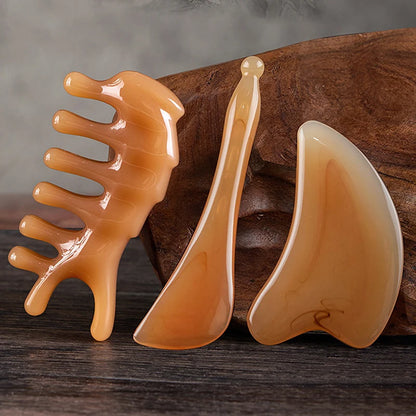 Resin Jade Gua Sha Board Acupuncture Massage Facial Gouache Quartz Massage Face Lifting Stone Guasha Scraping SPA Care Tools