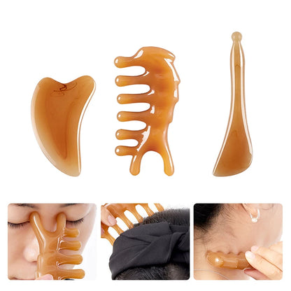 Resin Jade Gua Sha Board Acupuncture Massage Facial Gouache Quartz Massage Face Lifting Stone Guasha Scraping SPA Care Tools