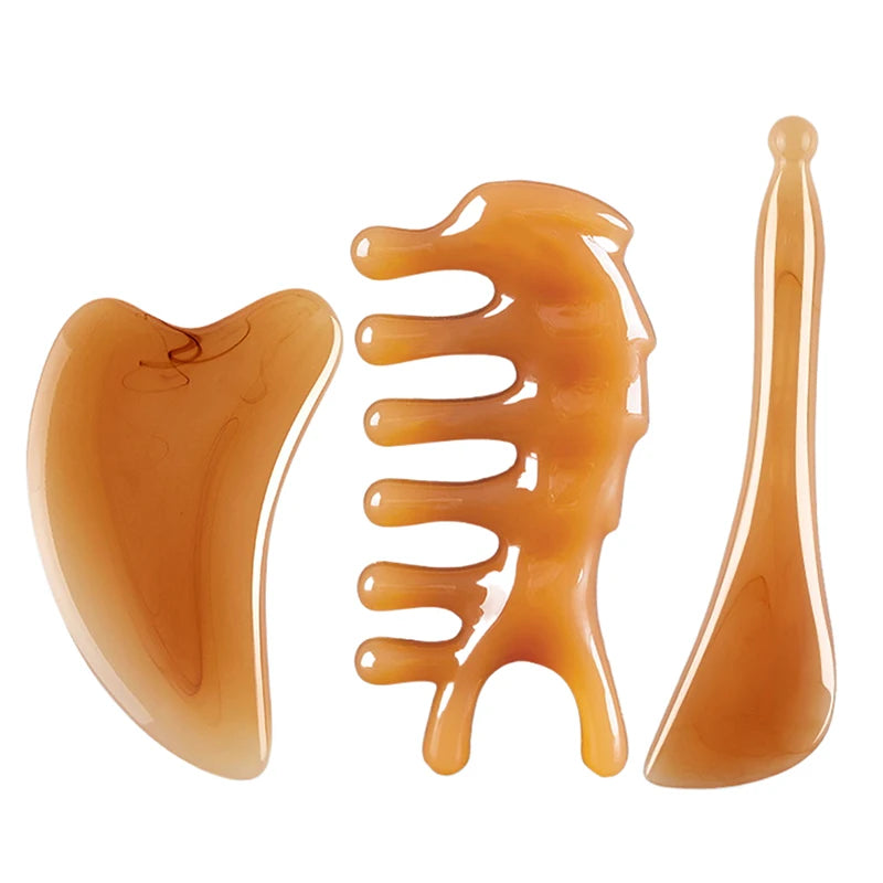 Resin Jade Gua Sha Board Acupuncture Massage Facial Gouache Quartz Massage Face Lifting Stone Guasha Scraping SPA Care Tools