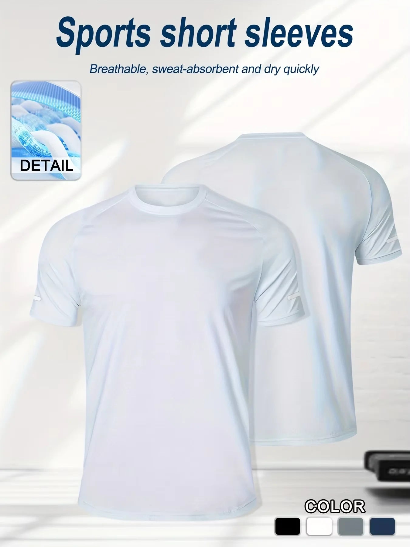 Fitness clothing, men's marathon professional running training ice silk short-sleeved quick-drying sports T-shirt