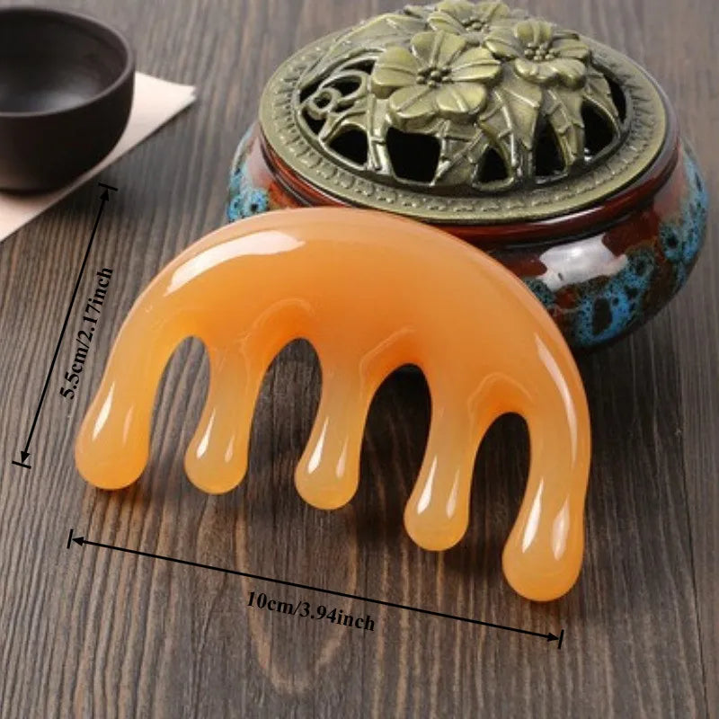 Massage Comb Wide Tooth Facial Massager Head Face Scalp Body Guasha Scraping Tool Meridian Manual Massage Comb for Relaxation