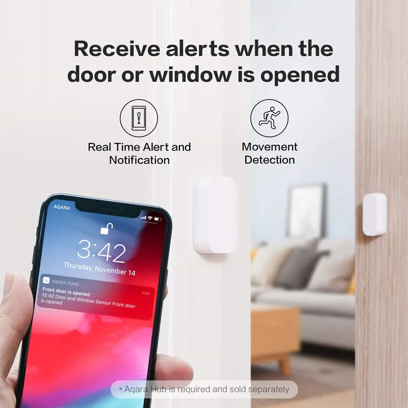 Aqara Door Window Sensor Zigbee Wireless Connection Smart Mini door sensor door and window alarm sensor for Mijia Home HomeKit