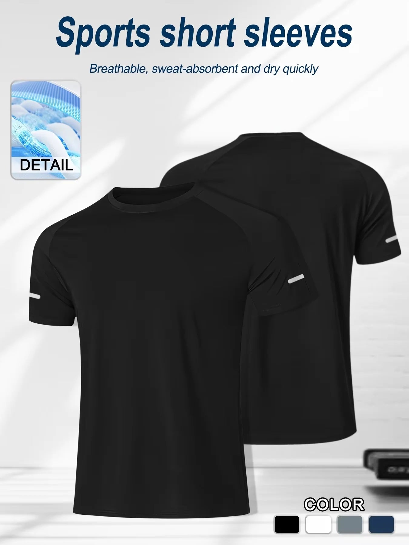 Fitness clothing, men's marathon professional running training ice silk short-sleeved quick-drying sports T-shirt