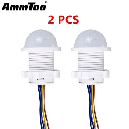 2PCS Smart PIR Sensor Detector Switch 110V 220V Human Body Infrared Motion Sensor Indction Auto On Off Light Switches