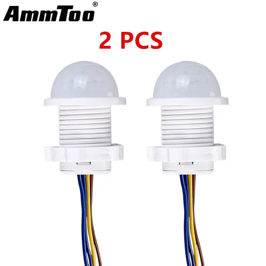2PCS Smart PIR Sensor Detector Switch 110V 220V Human Body Infrared Motion Sensor Indction Auto On Off Light Switches