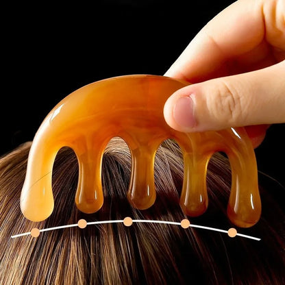 Massage Comb Wide Tooth Facial Massager Head Face Scalp Body Guasha Scraping Tool Meridian Manual Massage Comb for Relaxation