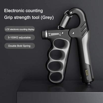 5-100/150kg Hand Gripper Gym Wrist Expander Strength Trainer Grip with Stainless Steel Spring for Strength Training Hand Finger