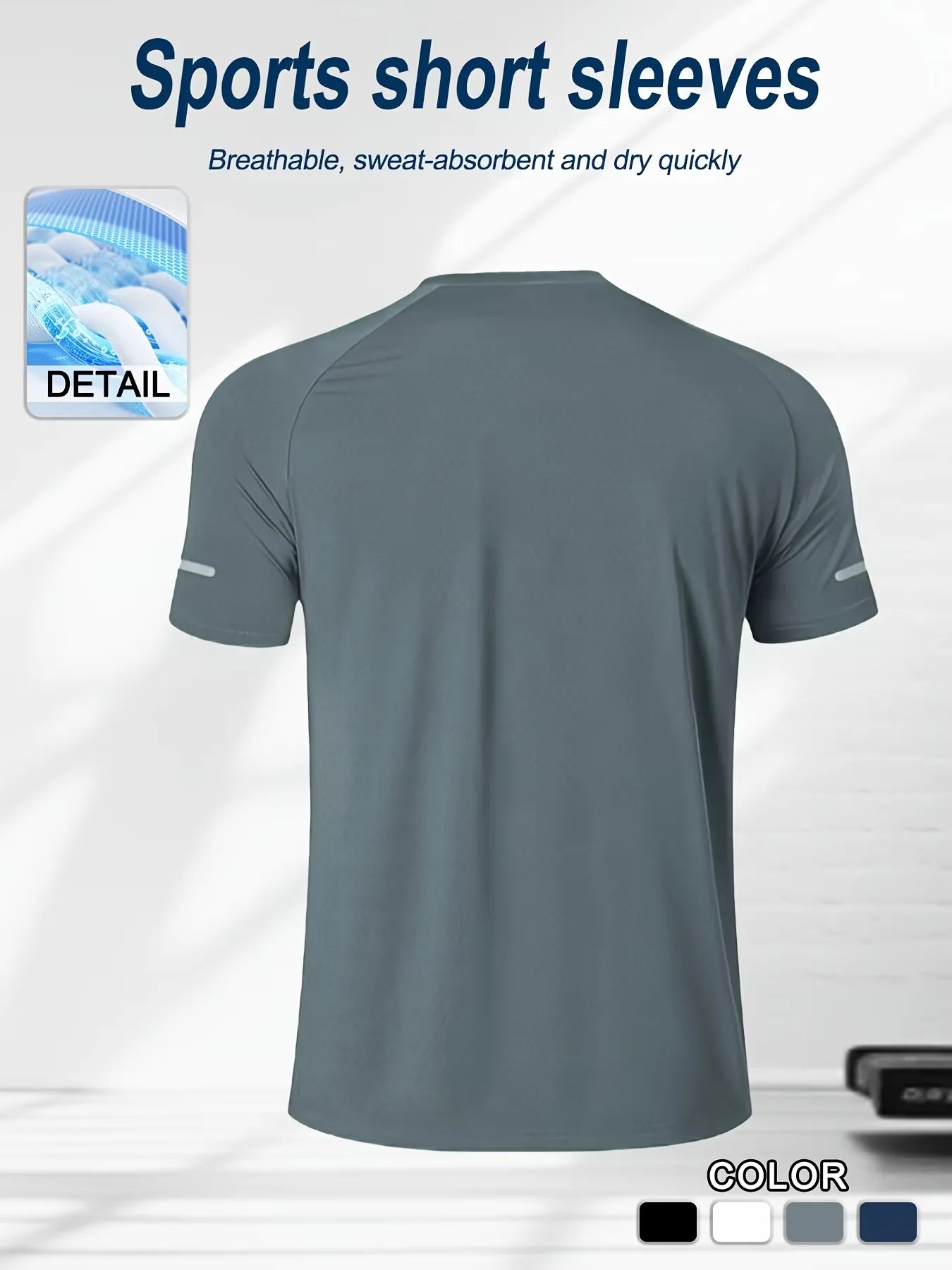 Fitness clothing, men's marathon professional running training ice silk short-sleeved quick-drying sports T-shirt