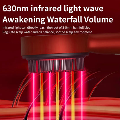 3 Modes Electric Massage Comb Portable Red Light Laser Comb for Hair Follicle Hair Follicles On The Head Essence Oil Applicator