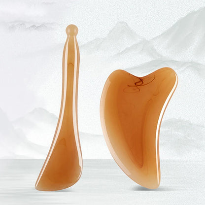 Resin Jade Gua Sha Board Acupuncture Massage Facial Gouache Quartz Massage Face Lifting Stone Guasha Scraping SPA Care Tools