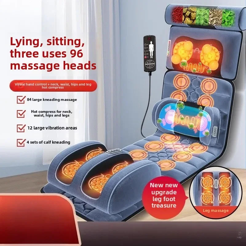 Cervical Massager Neck Waist Back Full Body Multifunctional Massage Cushion Home Recliner Electric Mattress